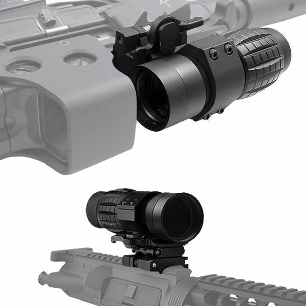 

3x magnifier red dot scope riflescope with qucik release switch to side mount