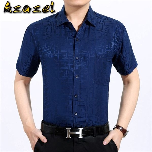 

azazel 2010 new summer real silk shirt men white short sleeve shirt formal man shirts camisa masculina kj1943 1022, White;black