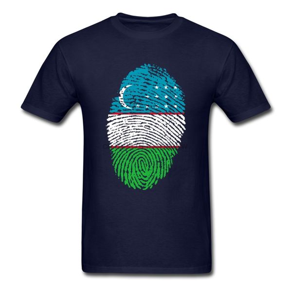 

новый мужской глупый узбекистан флаг fingerprint t-shirt коротким рукавом сшитое тенниска молодежи большой и высокий спортивный толстовка с