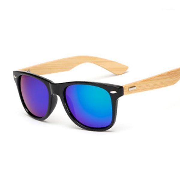 

18 color wood sunglasses men women square bamboo male female sun glasses classic retro vintage rivetÂ masculino1, White;black