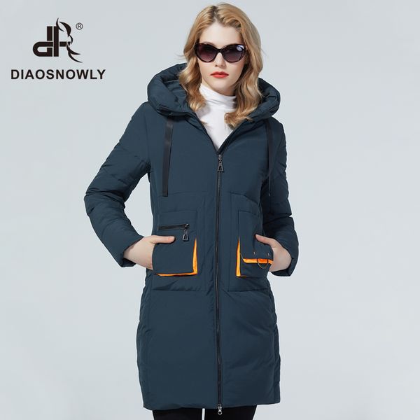 

diaosnowly fashion thick winter jacket women hooded coats and jackets long for women warm jacket winter outwear coat female winter 201020, Black