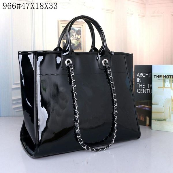 

gloss open luxury large patent ladies beach tote bags fashion shining designer pu for travel handbags casual women leather efijc