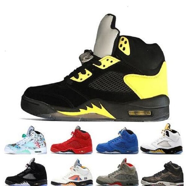 

michigan new sp jumpman 5s 5 yellow mens basketball shoes 5s sneakers sneaker trainers shoes, Black