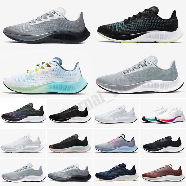 

zoom pegasus knit 37 shoes turbo mesh men women sneakers triple black vast grey wolf grey punch red orbit trainers