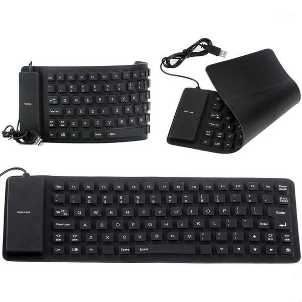 

keyboards portable flexible silicone usb 2.0 keyboard 85 keys foldable waterproof dustproof silent for lapnotebook1