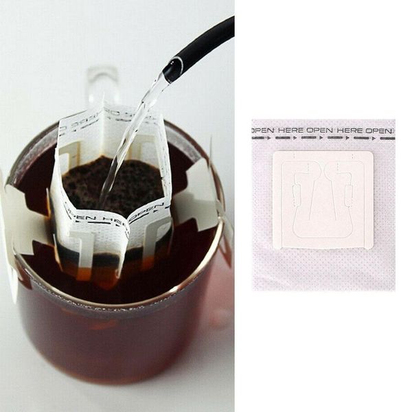 

50pcs/pack disposable fliter bags portable hanging ear paper for espresso filters eco-friend style bag coffee p9v9 q0109