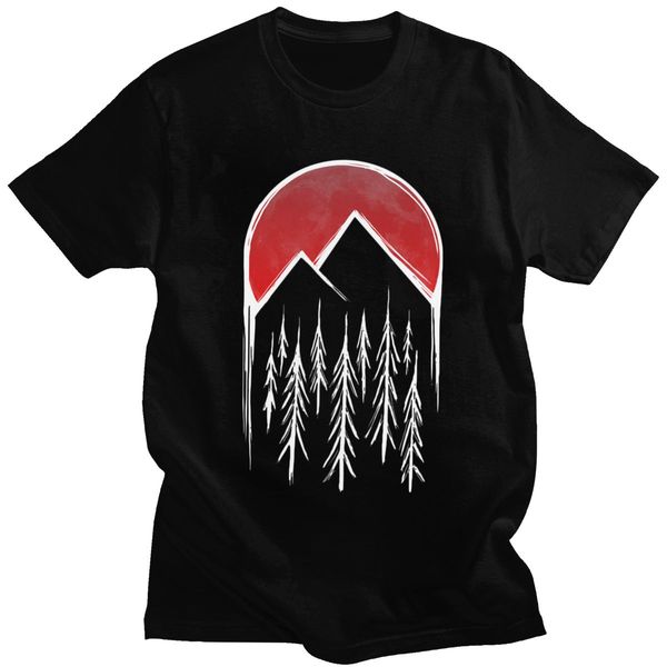 

vintage twin peaks red pine tree moon short sleeve 2020 fashion o neck tee gift sport hooded sweatshirt hoodie men t shirt