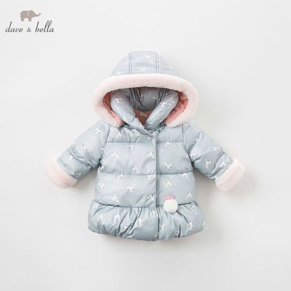 

dbm8186 dave bella baby girls jacket children long sleeve outerwear fashion rabbit coat lj201125, Blue;gray