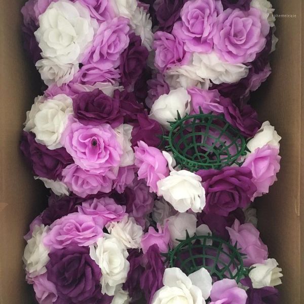 

100pcs/lot wedding road lead artificial flower ball wedding table flowers centerpiece flower balls decoration1