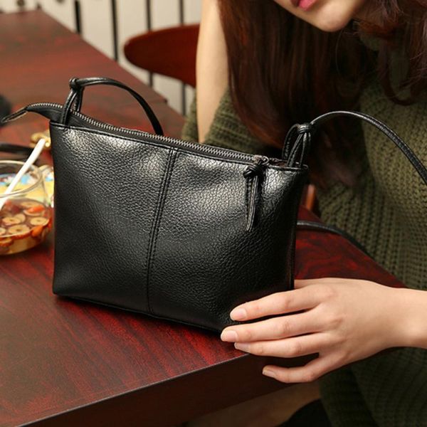 

soft washed pu leather crossbody bag fashion simple crossbody bags casual large capacity shoulder women square packages