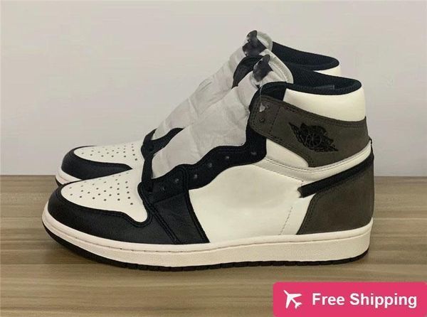 

2021 new authentic 1 high og dark mocha sail black outdoor men women dress shoes sports sneakers with box 555088-105