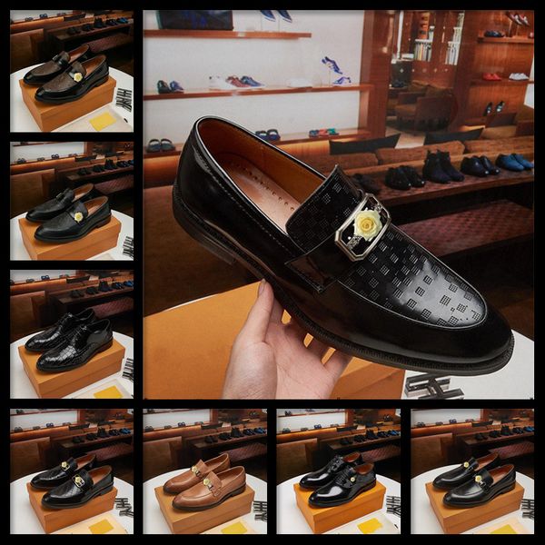 

2020new men dress shoes shadow patent leather luxury fashion groom wedding shoes men luxury italian style oxford shoes big size 45, Black