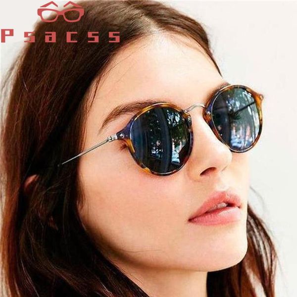 

psacss new circle polarized/unpolarized sunglasses women/men vintage round sun glasses sunglass lentes de sol uv400, White;black