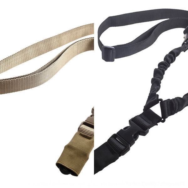 

ne6m0 single-point singletactical gun rope american belt single point belt american multi-functional lanyard nylon outdoor task rope real cs, Black;brown