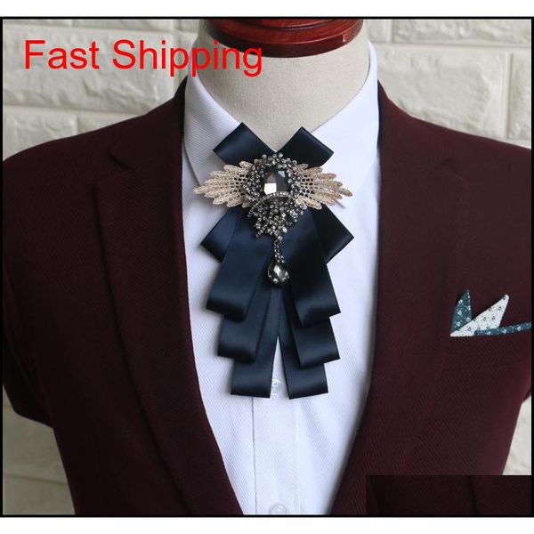 

men's bow tie wedding wedding business blue neck tie british handmade plaid groomsmen high-end uniform bow ties for christmas gifts blr, Black;gray