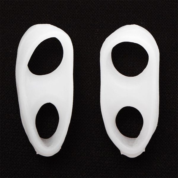 

2pcs1pair toe corrector soft silicone foot care tool feet pain relief toe separator protect valgus straightener two hole swy bbyrct