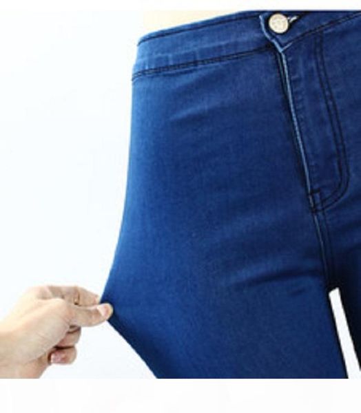 

fashion women`s new high street blue high waist skinny denim pants jeans for women jean ing