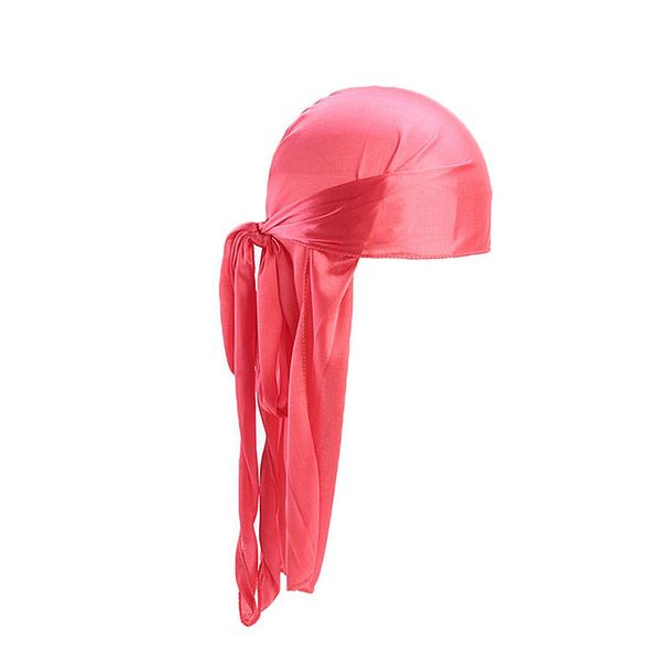 

мода silky durags банданы женщины мужчины блестящая атласная durag тюрбан hat headwrap цветные оголовье мусульманская платке аксессуары для, Black