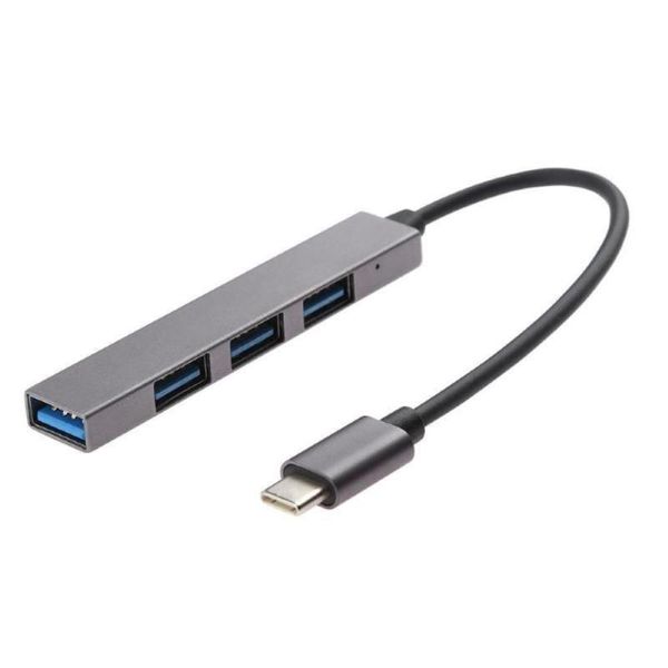 

ultra-thin portable type-c to 4 usb port hub expander for laptablet computer