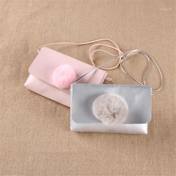 

lovely baby coin purse good quality money bags pu hairball solid fashion simple gifts for babies birthday gift for little girls1, White