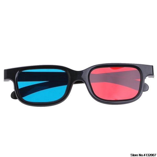 

универсальный черный кадр красный синий cyan anaglyph 3d очки 0.2mm для movie game dvd