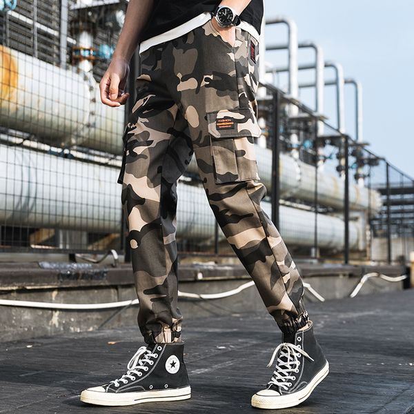 

autumn spring new men pants fashion mens sweat pants full length cargo pant casual men trousers 7 colors large size m-4xl, Black