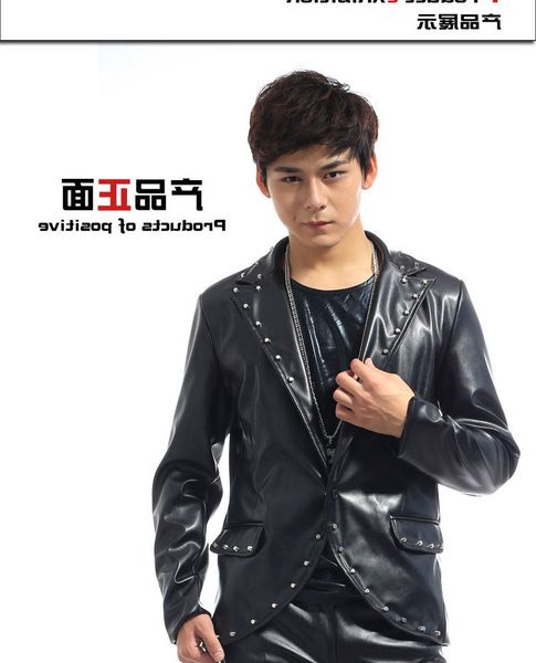 

new spring and autumn clothes korean fashion washed leather jacket men's performance clothing, Black;brown