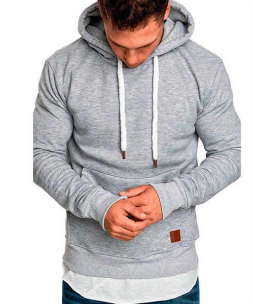 

fashion new men's hoodies & sweatshirts 2021 winter sweater solid color hooded men's long-sleeved t-shirt high quality, Black