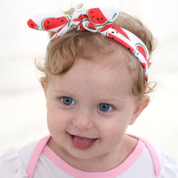 

1pcs colorful baby girls headband kids cotton bow knot hair band head wear for children cute fruit pattern hair accessories drop1, Slivery;white