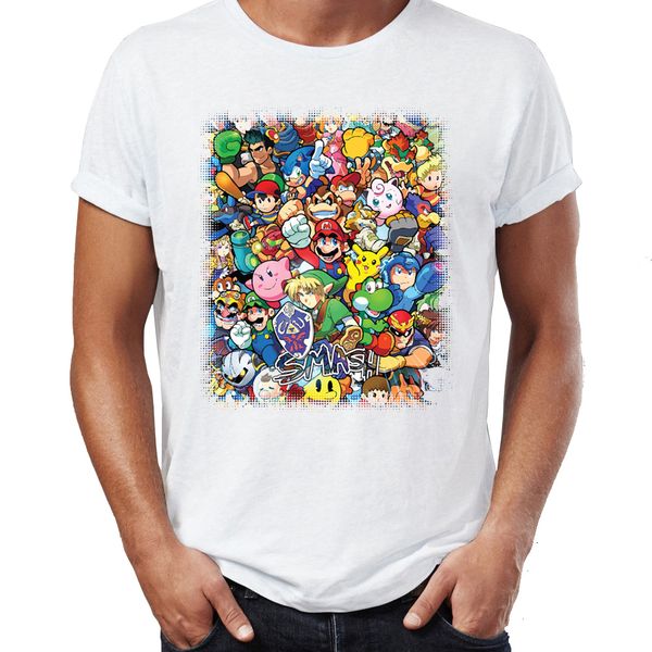 

men's t shirt super smash bros mario link star fox megaman funny gaming tee sport hooded sweatshirt hoodie