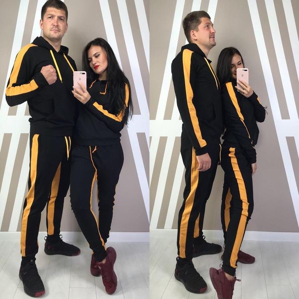 

zogaa new men's and women tracksuit hoodies sweatpants 2 piece suit sports plus size sportswear suit casual couple suits, Gray