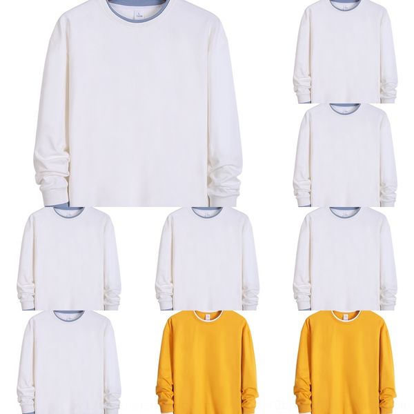 

bzxrr sweater and winter round neck autumn sweatersweater men's two-piece fake youth korean style new fashion brand long sleeve solid c, Black