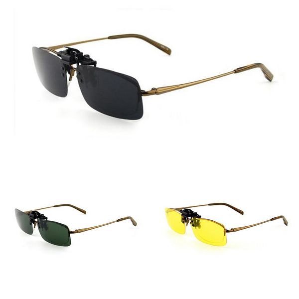 

newnewdriving ночного видения clip-на флип-солнцезащитные очки прохладный eyewear клип на объектив unisex20217