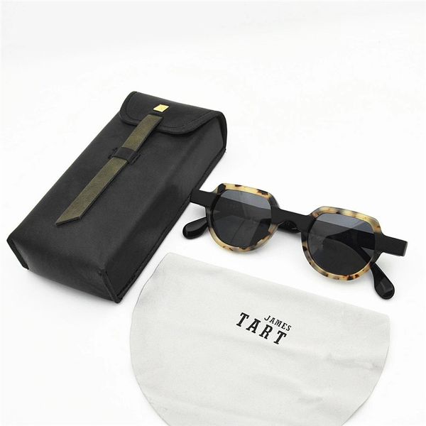 

206s sunglasses round for fashion pawpaw plate metal combination trend avant-garde style uv400 lens sunglasses with box, White;black