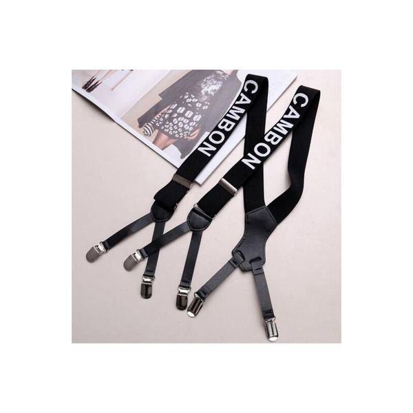 

men's and women's age-old letter straps adjust elastic elastic clip jeans tr bbyglt bde_home, Black;white