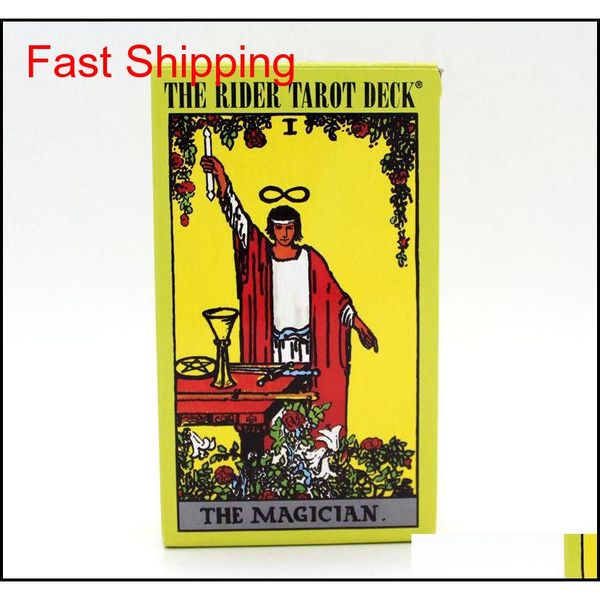 

the rider tarot deck board game 78+2 pcs/set new design cards game english edition tarot board game for family friends yfim2