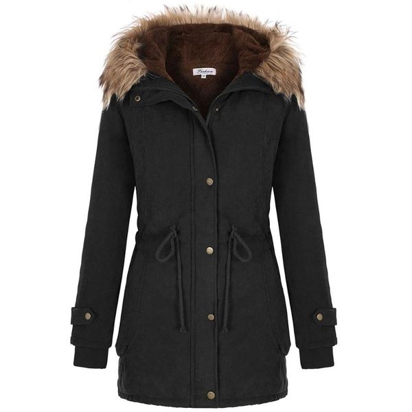 

cotton padded jacket 2020 autumn casual women zipper coats outerwear winter long sleeve casual daily parka 7 colors new, Black