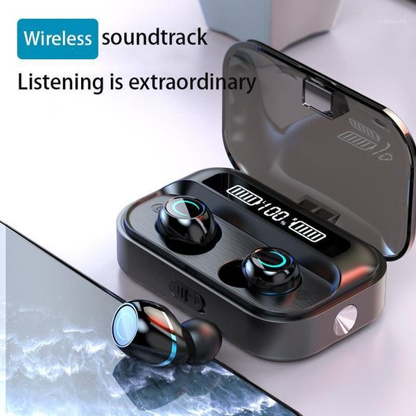

multi-function wireless headphone g05 bluetooth 5.0 earphones deep bass 9d surround led display headset for1