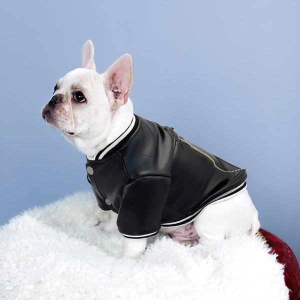 

french bulldog dog clothes pug pet clothes winter leather dog coat jacket for medium large dogs bulldog clothing ropa bbypka