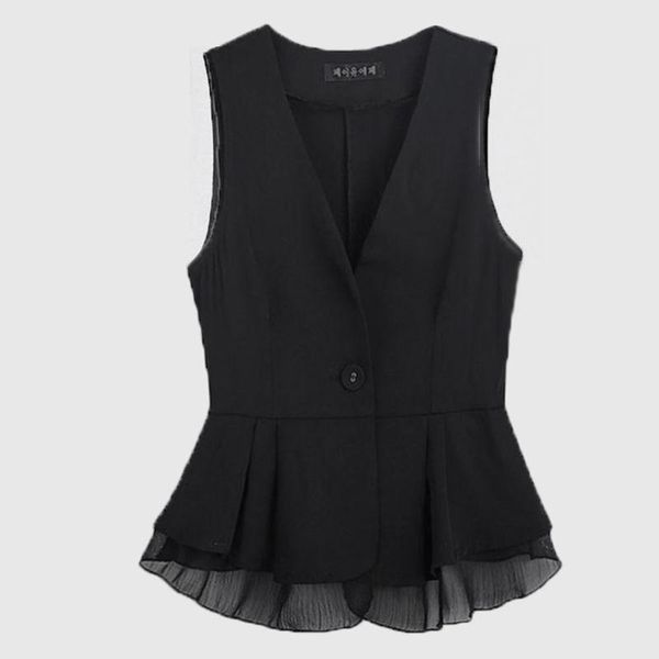 

women's vests fashion vest lady spring and autumn patchwork casual, Black;white