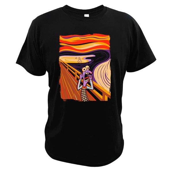 

крик tshirt пародия art fear крик футболка для мужчин edvard munch исполнитель o шеи повседневной одежды спортивного капюшона hoodie