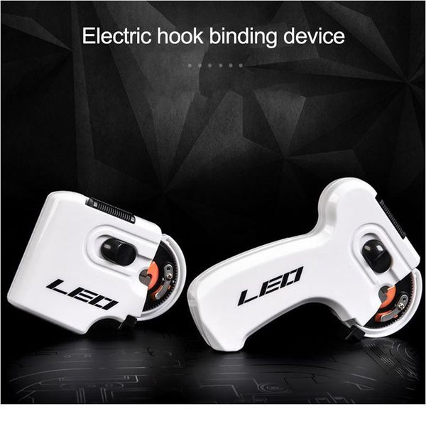 

2 styles electric matic fishing hook fast fishing hooks tie machine fishing accessories binding device knot tool jlleha