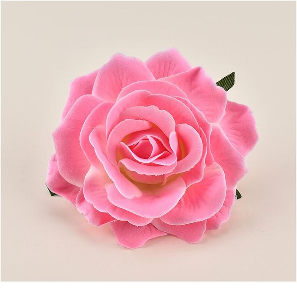 

10cm large artificial burgandy rose silk flower heads for wedding decoration diy wreath gift box scrapbooking craft fake bbyoic