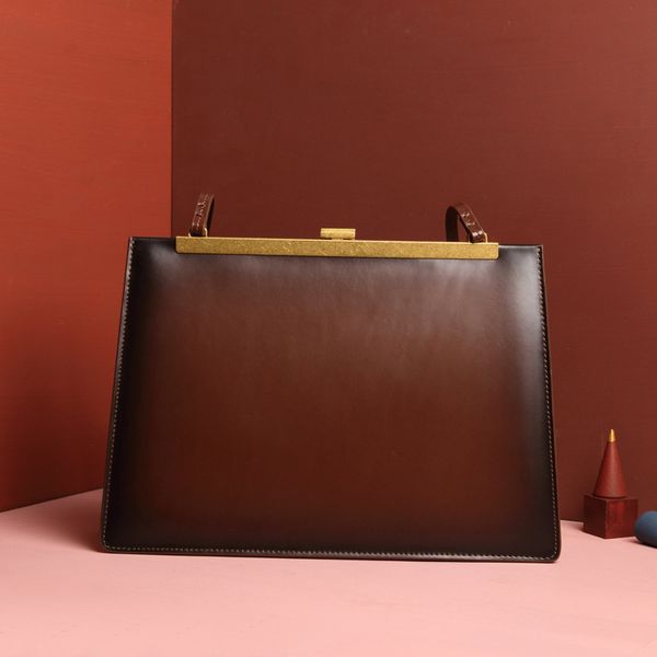 

leather briefcase for men and women retro style shoulder bag leather briefcase handbag