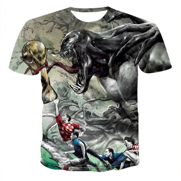 

venom marvel 3d print shirts aesthetic funny harajuku men clothing