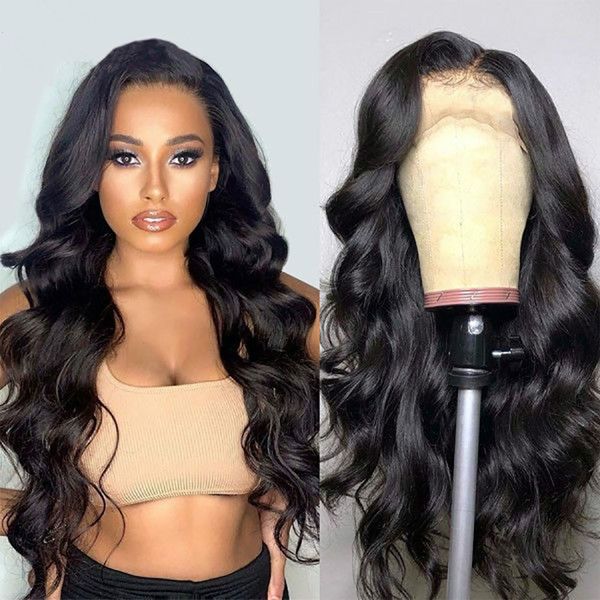 

body wave wig short wig brazilian preplucked lace front human wigs 150% remy lace wigs 13x4 lace front human hair wigs, Black;brown