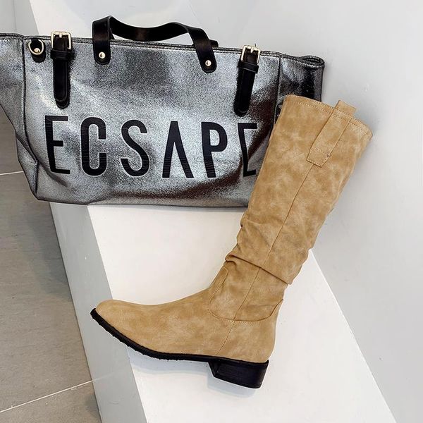 

boots women's winter warm comfortable party shoes fashion high heels lace up, Black