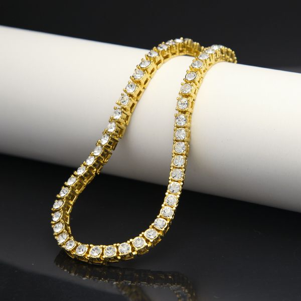 

2020 mens rose gold tennis bracelets gold iced out chain bracelet fashion hip hop bracelets jewelry 5mm, Black