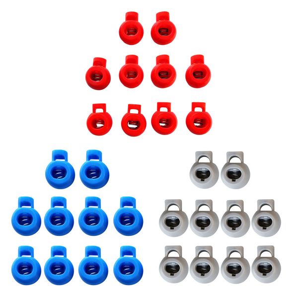 

упаковка из 30 шт shock cord rope переключить конец блокировки пробки мячем пряжки, Silver