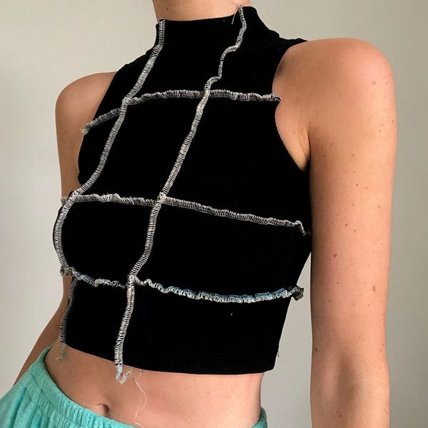 

wind 2020 summer women's new sleeveless navel slim short wind 2020 summer women's new t-shirt sleeveless navel slim short t-shirt, White